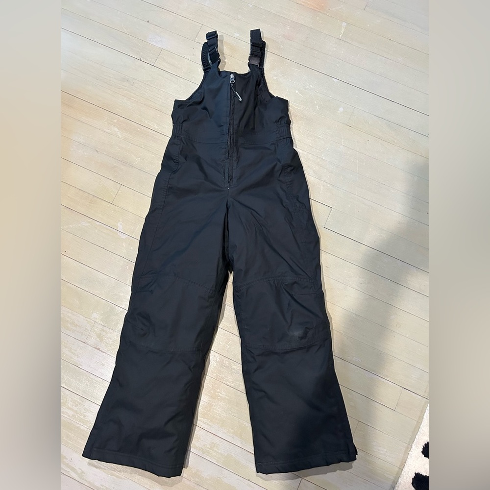 L.L. Bean Ski boys black ski bibs size 8